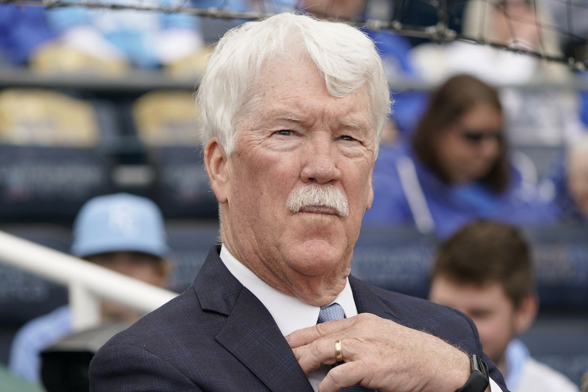 Kansas City Royals owner John Sherman is seen on Opening Day prior to a game against the Minnesota Twins at Kauffman Stadium on March 30, 2023 in Kansas City, Missouri.