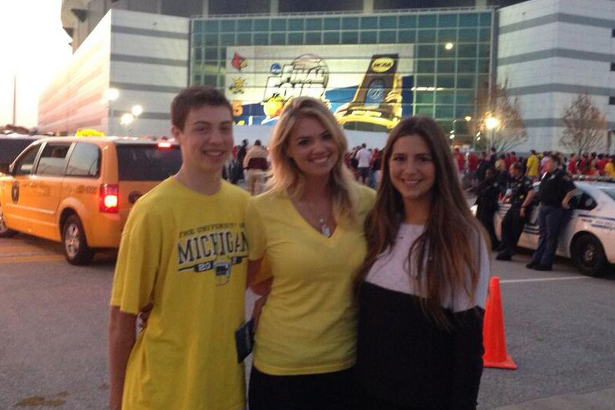 Kate Upton watched the National Championship live in Atlanta on Monday