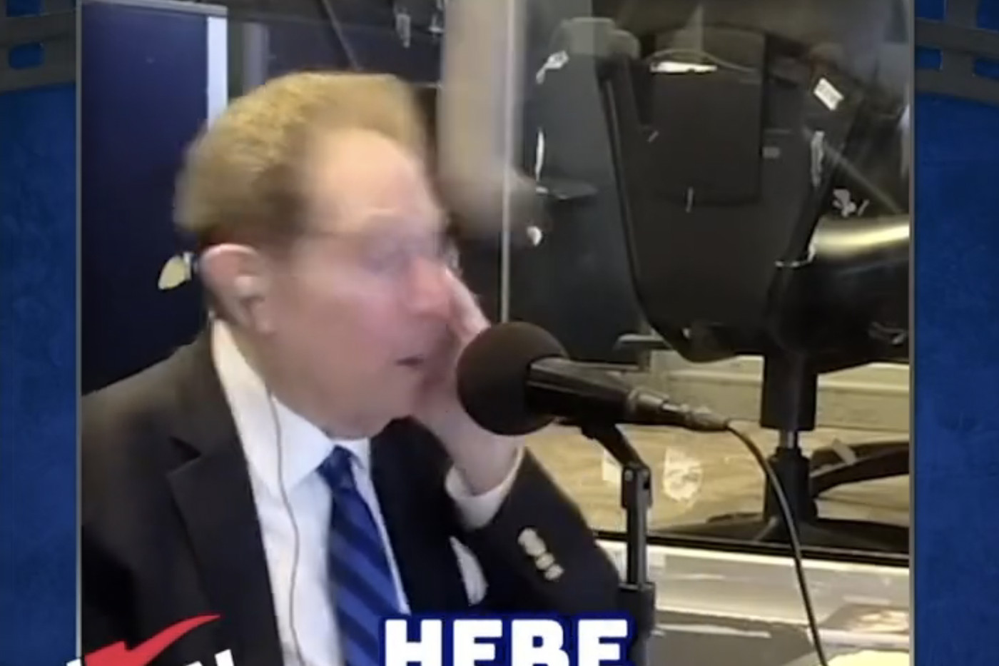 The 84-year-old Yankees broadcaster was drilled in the face by a foul ball, but he didn’t miss a beat