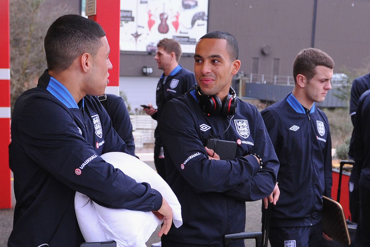 you can tell this is an old picture because Theo Walcott is upright