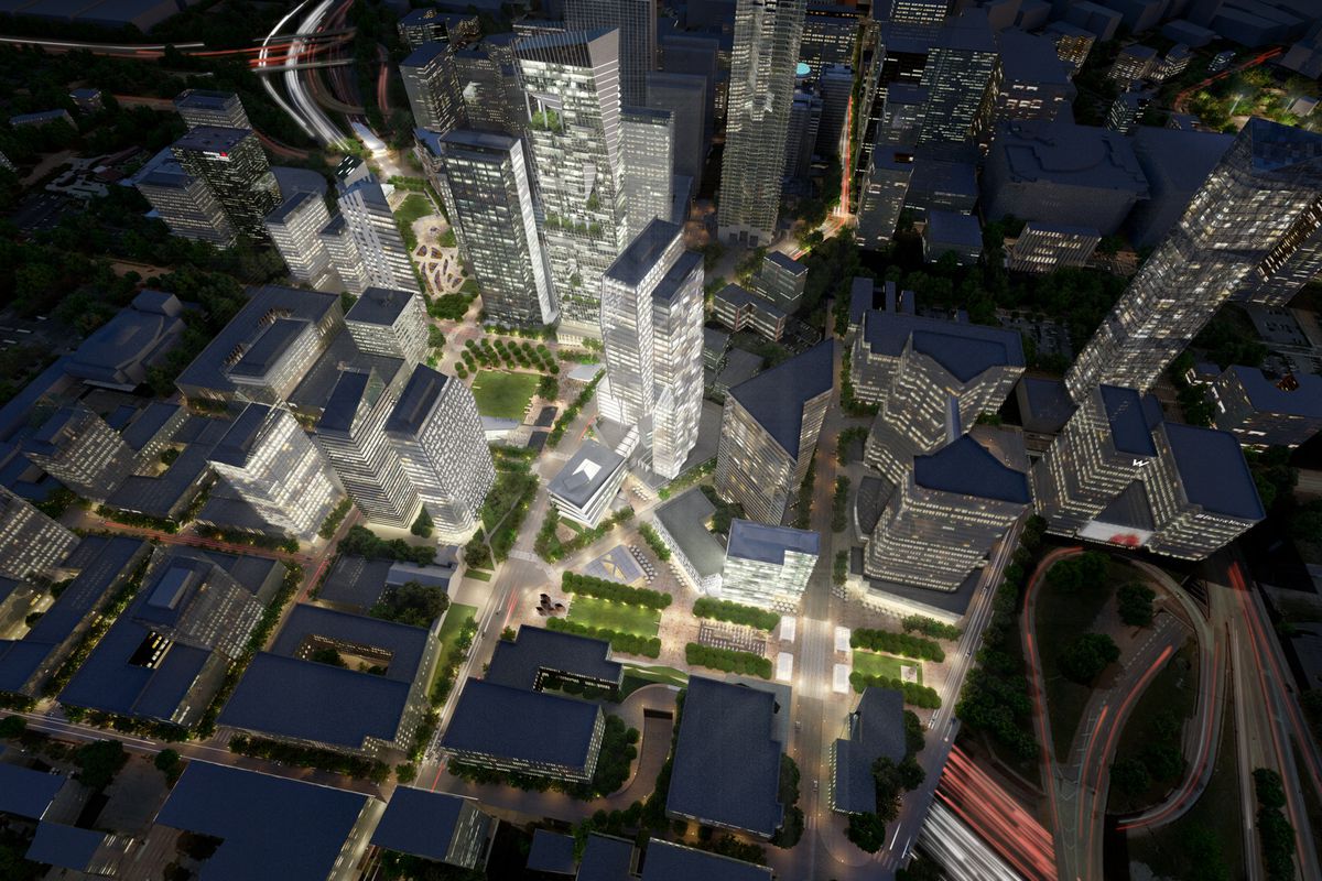 a rendering of what could become of the downtown connector