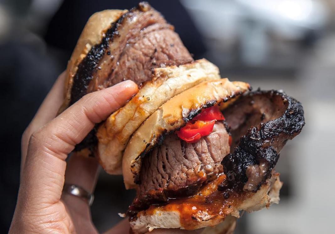 Brisket bun at Smokestak, Shoreditch, one of London’s best live fire restaurants