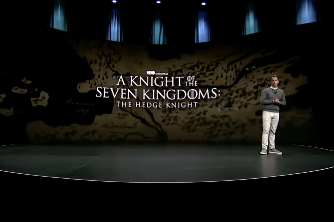 An image showing the Game of Thrones announcement at Warner Bros. Discovery’s presentation