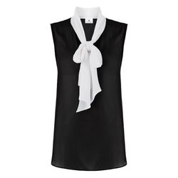 Bow Blouse in Black/White, $29.99