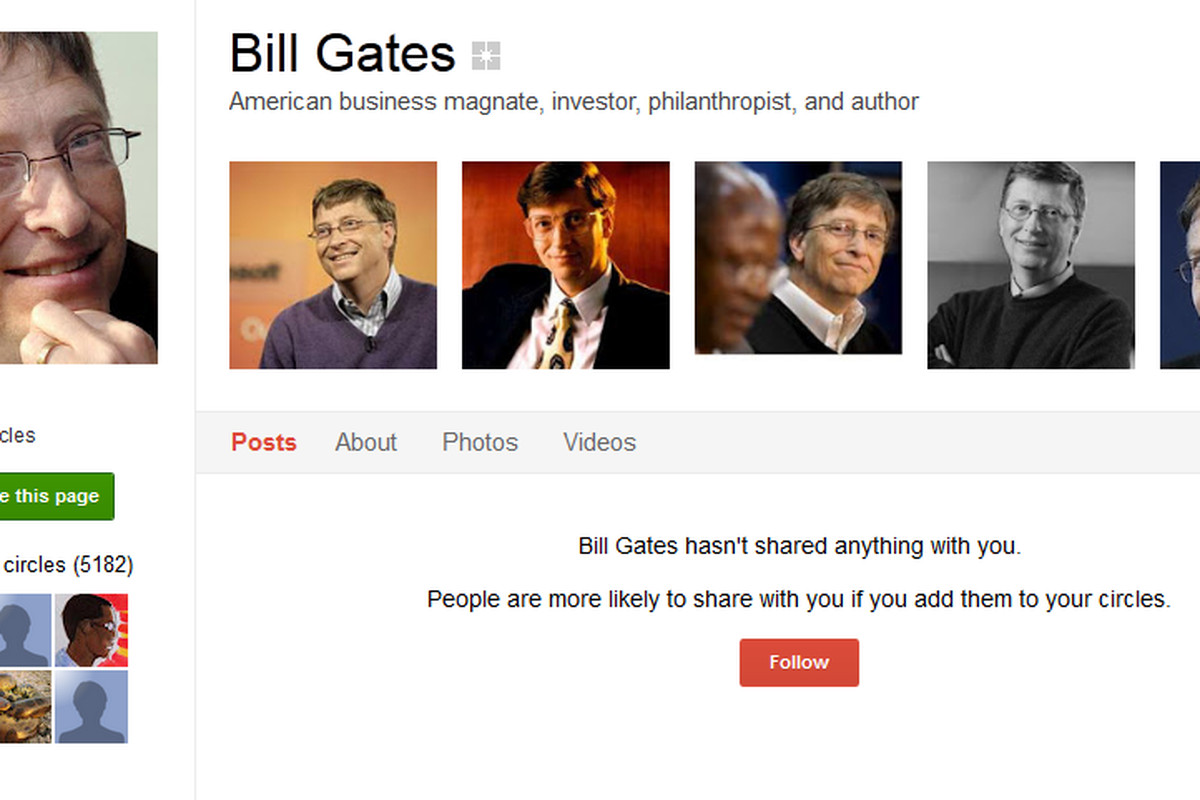 Bill Gates Google Plus