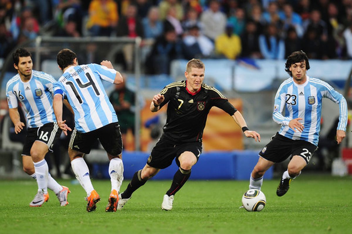 Bastian Schweinsteiger's Germany were masters at drawing their opponents in and unleashing a quick counter-attack.