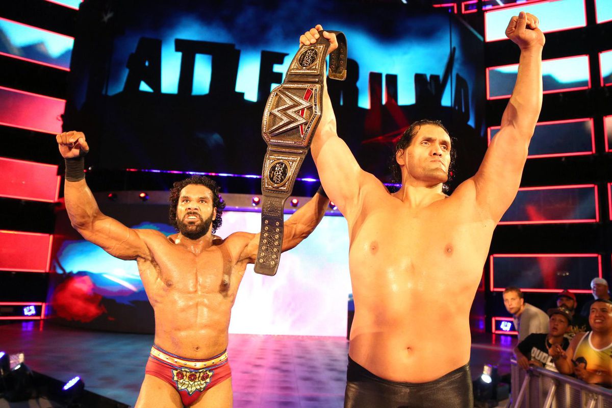 WWE Champion Jinder Mahal and The Great Khali
