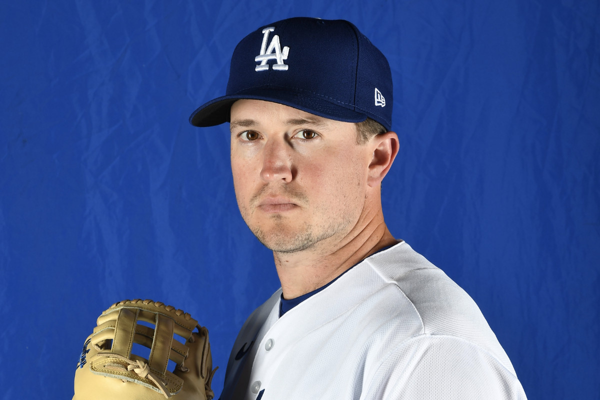GLENDALE, ARIZONA - MARCH 17: Carson Fulmer #56 of the Los Angeles Dodgers poses for Photo Day at Camelback Ranch on March 17, 2022 in Glendale, Arizona.