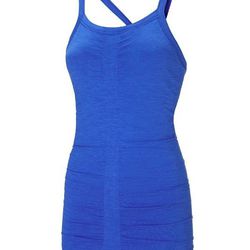 <b>Sweaty Betty</b> Namaska Yoga Vest in Strobe Blue, <a href="http://www.sweatybetty.com/us/clothes/tops/tanks/strobeblue-namaska-yoga-vest/">$75</a>