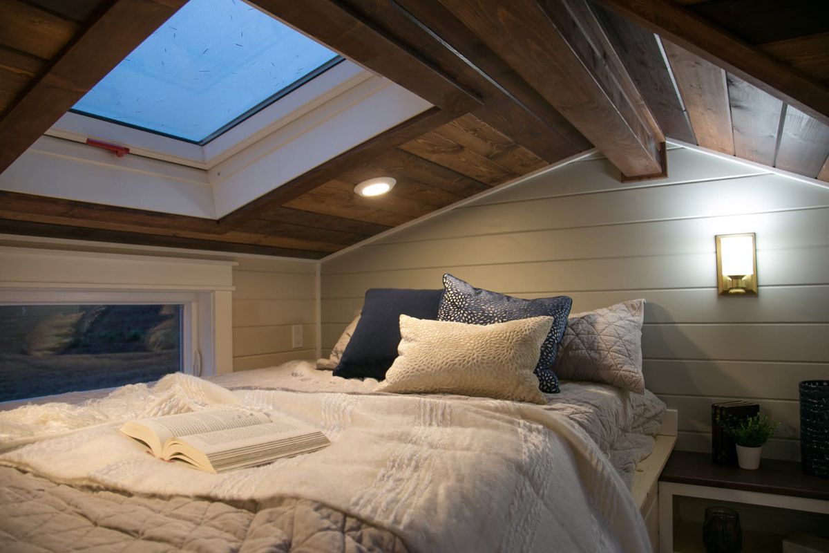 Loft bed with skylight
