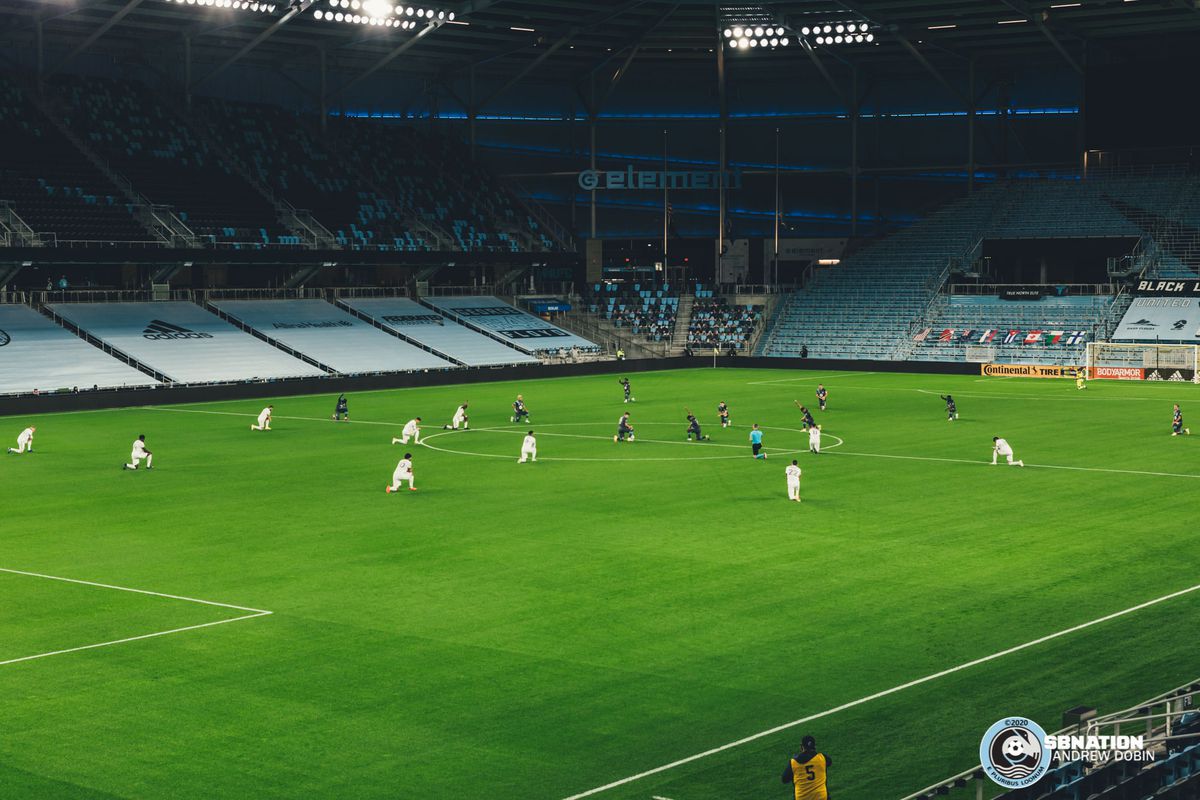 September 27, 2020 - Saint Paul, Minnesota, United States - Scenes during the Minnesota United vs Real Salt Lake match at Allianz Field. 

