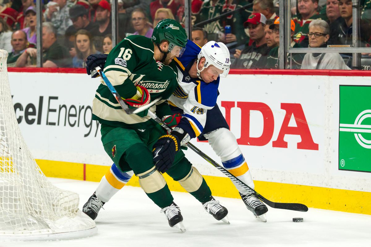 NHL: APR 12 Round 1 Game 1 - Blues at Wild