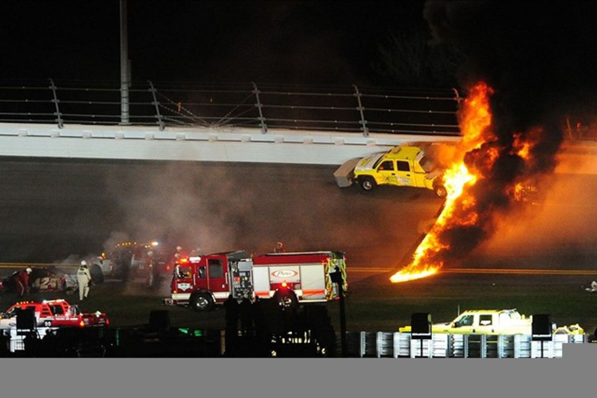 How to get people to watch a NASCAR race? Set the track ablaze for hours, douse with a few thousand gallons of TIDE, marvel at redneck ingenuity!