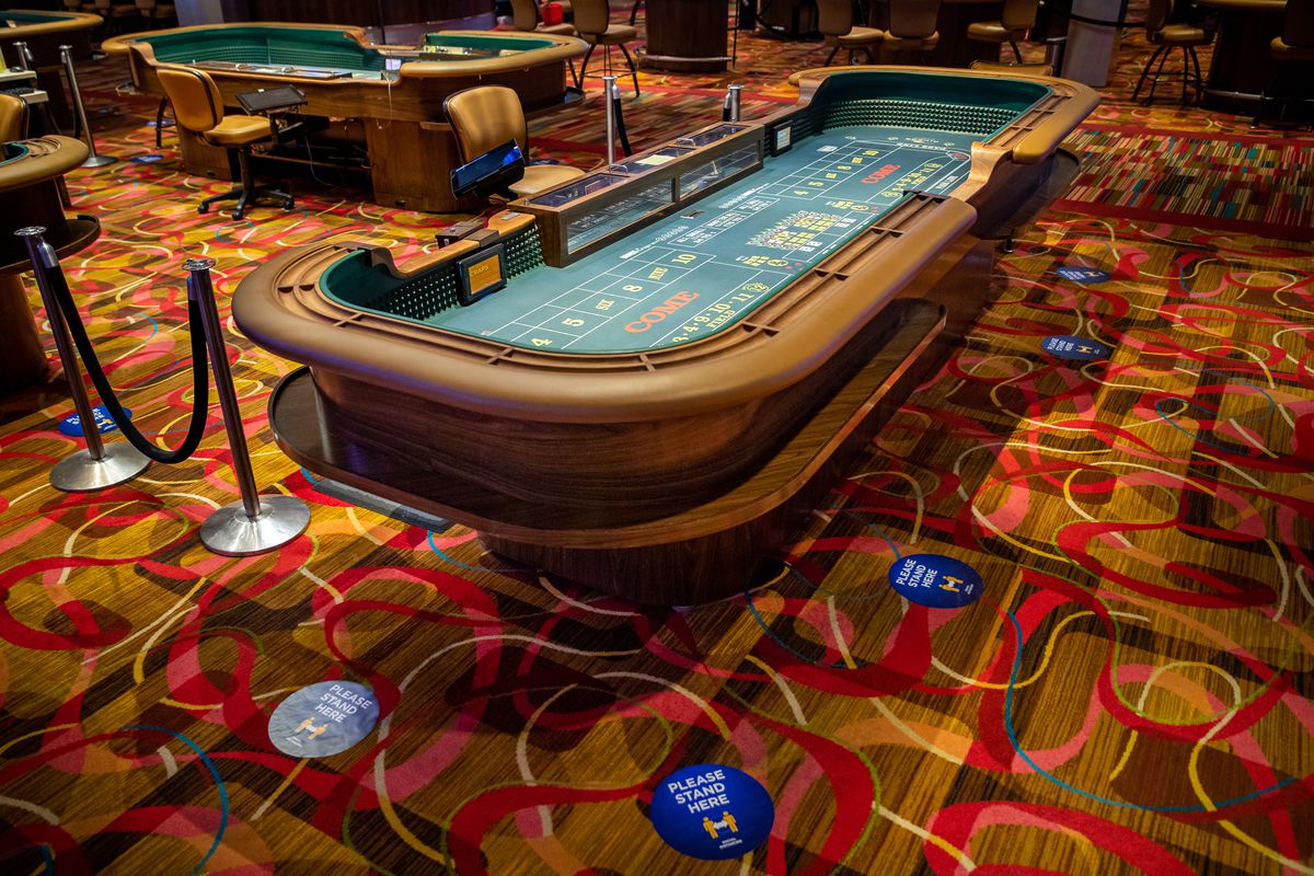 The gaming floor of Rivers Casino in Des Plaines, pictured before it reopened July 1, 2020.