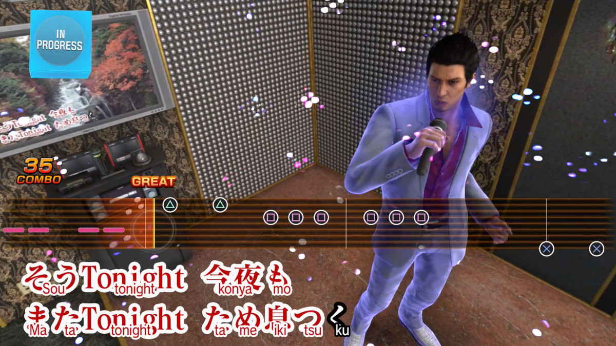Yakuza 6 - Kiryu doing karaoke