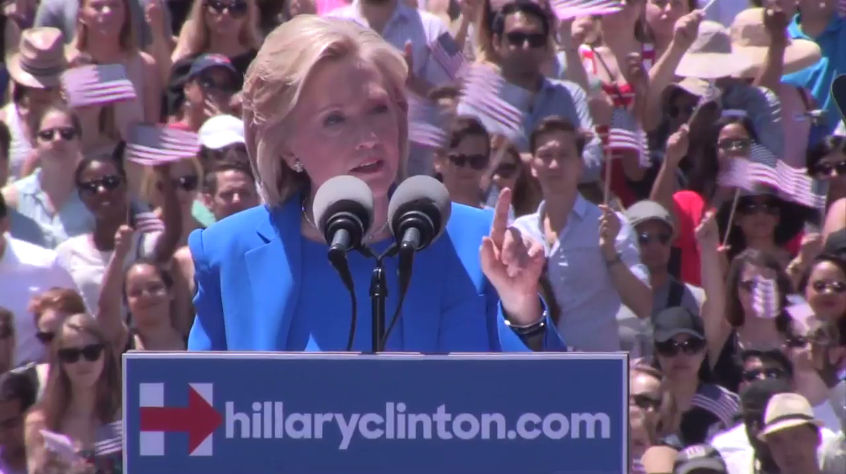 Hillary Clinton announces she's running for president. 