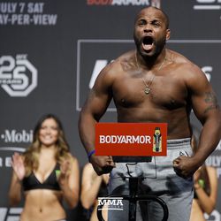 Daniel Cormier poses for UFC 226 weigh-ins.