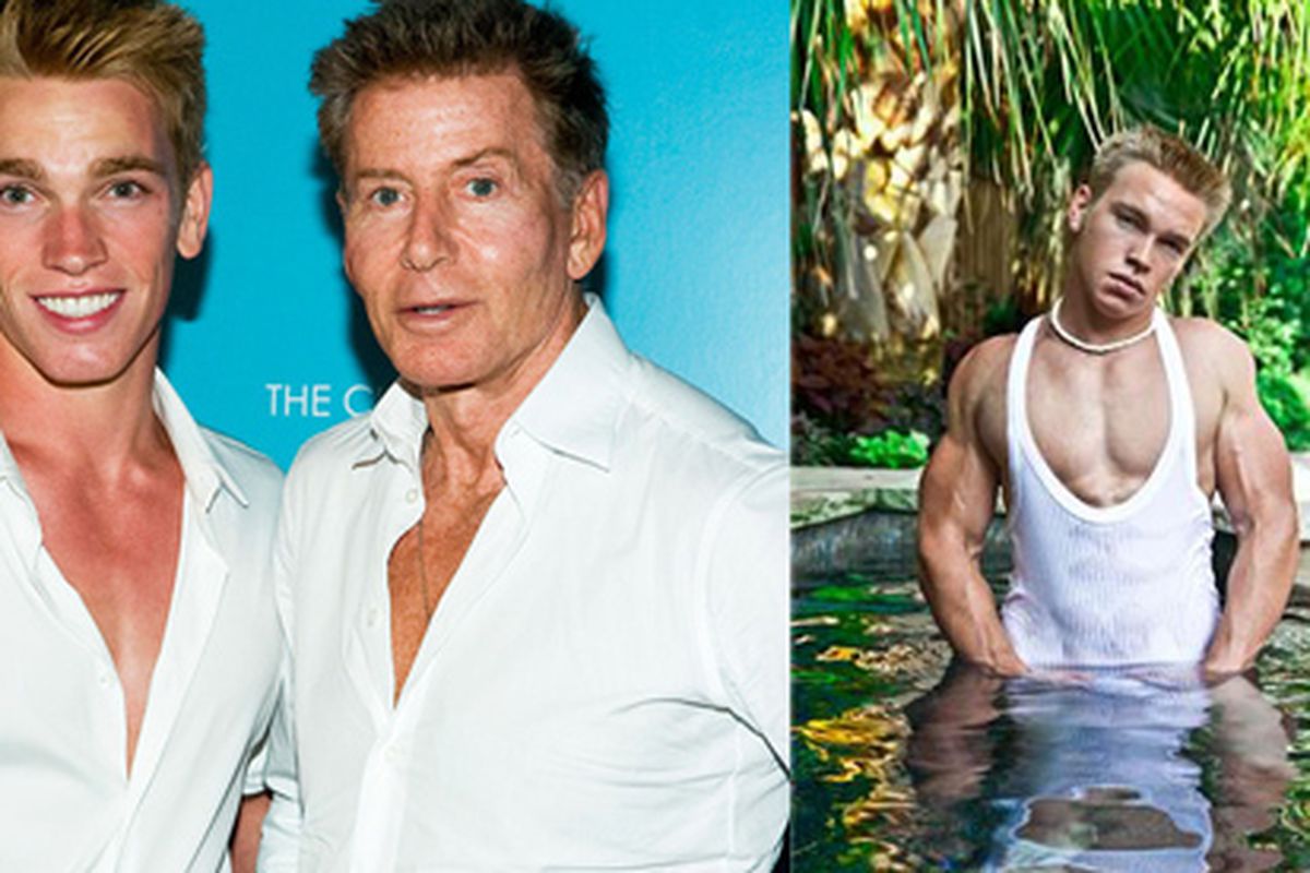 Nothing comes between Nick and his Calvin, obvs. Image via <a href="http://gawker.com/5625707/photos-of-nick-gruber-calvin-kleins-20+year+old-boyfriend/gallery/5">Gawker</a>