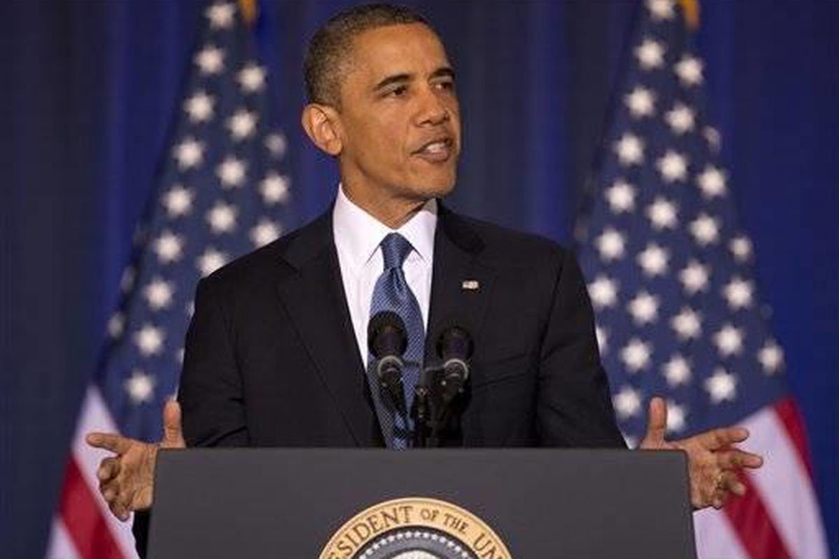 President Barack Obama talks about national security, Thursday, May 23, 2013, at the National Defense University at Fort McNair in Washington. 