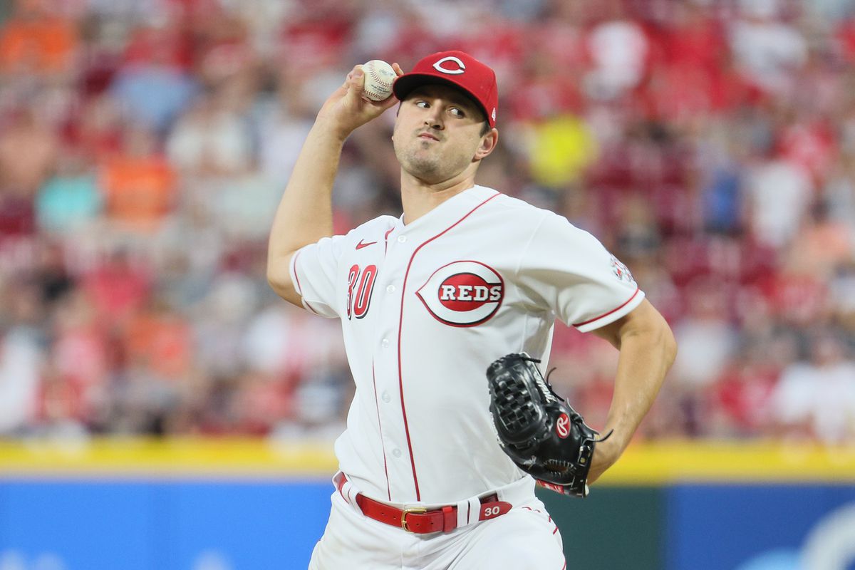 Tyler Mahle #30 of the Cincinnati Reds throws a pitch against the Baltimore Orioles at Great American Ball Park on July 30, 2022 in Cincinnati, Ohio.