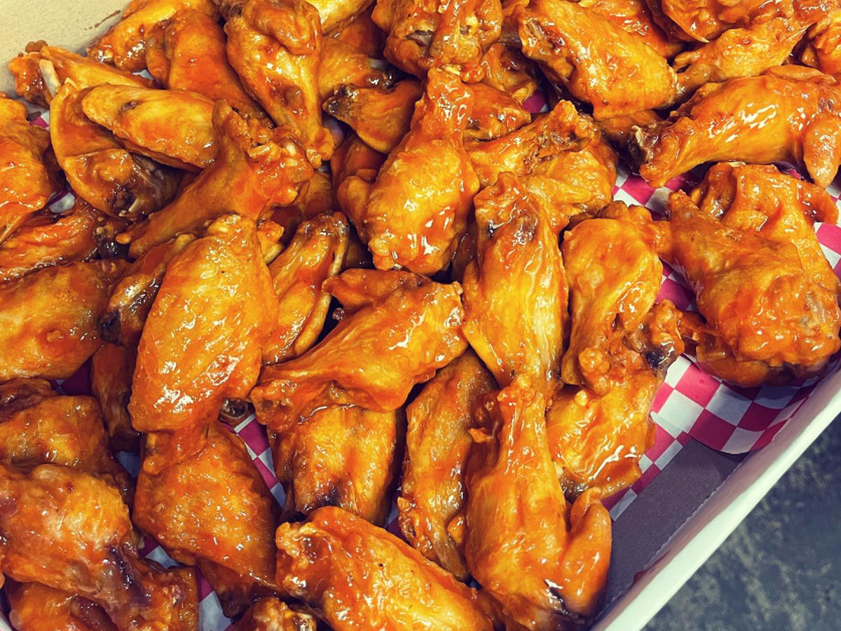 A pile of chicken wings. 