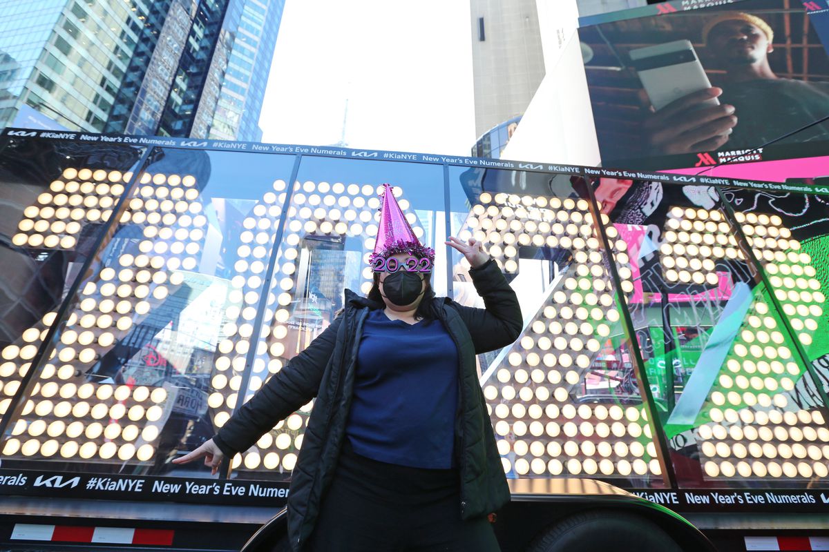 2022 New Year’s Eve Numerals Arrive In Times Square