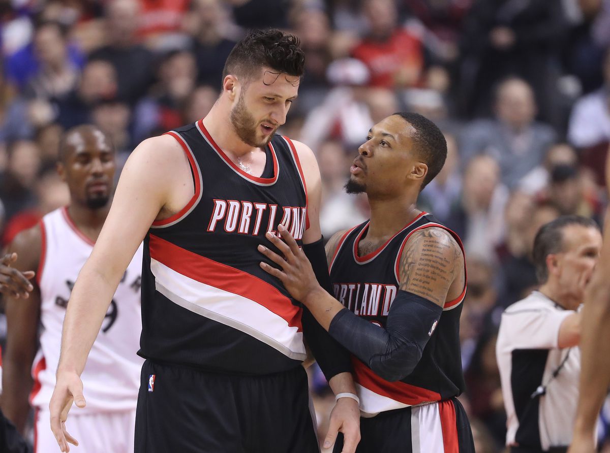 Jusuf Nurkic and Damian Lillard (Getty Images)