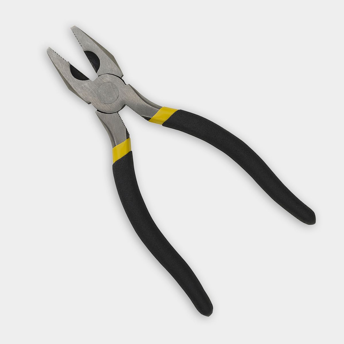 lineman’s pliers on grey background