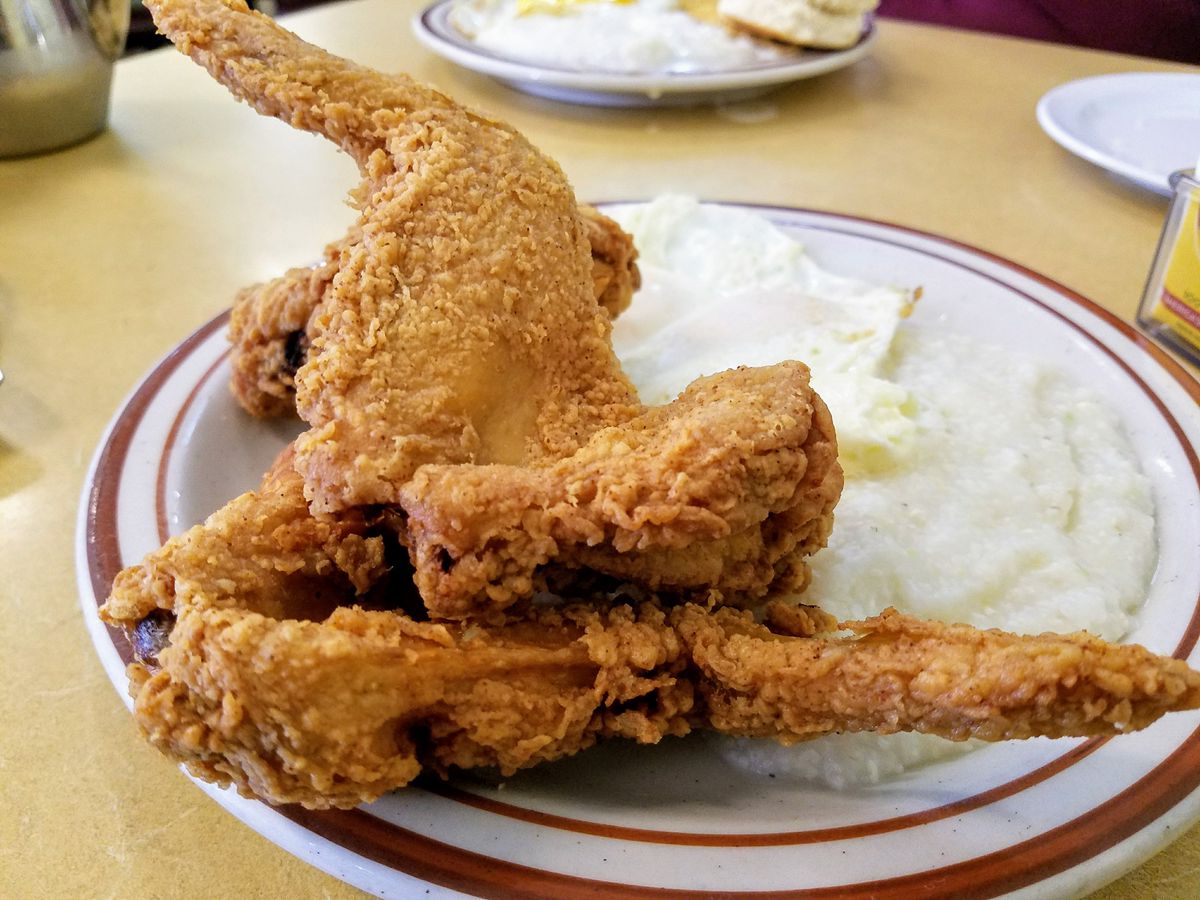 Fried chicken from CJ’s Cafe in Los Angeles, California