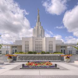 The Idaho Falls Idaho Temple was the first temple built in Idaho and is located on the picturesque banks of the Snake River on 1000 Memorial Drive. President George Albert Smith announced plans to build the temple on March 3, 1937, and it was subsequently dedicated on Sept. 23, 1945.