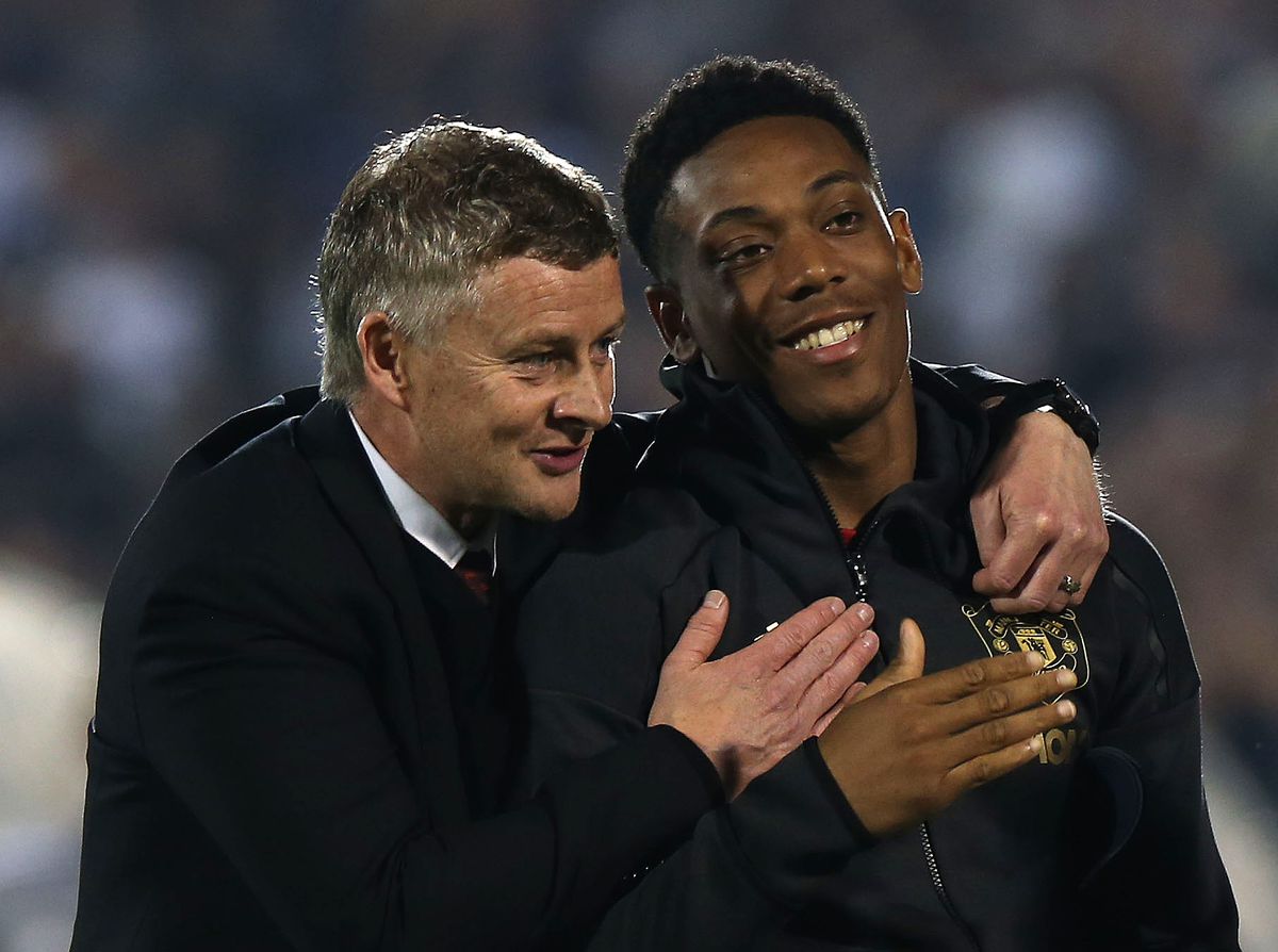Ole Gunnar Solskjaer and Anthony Martial - Manchester United - Premier League