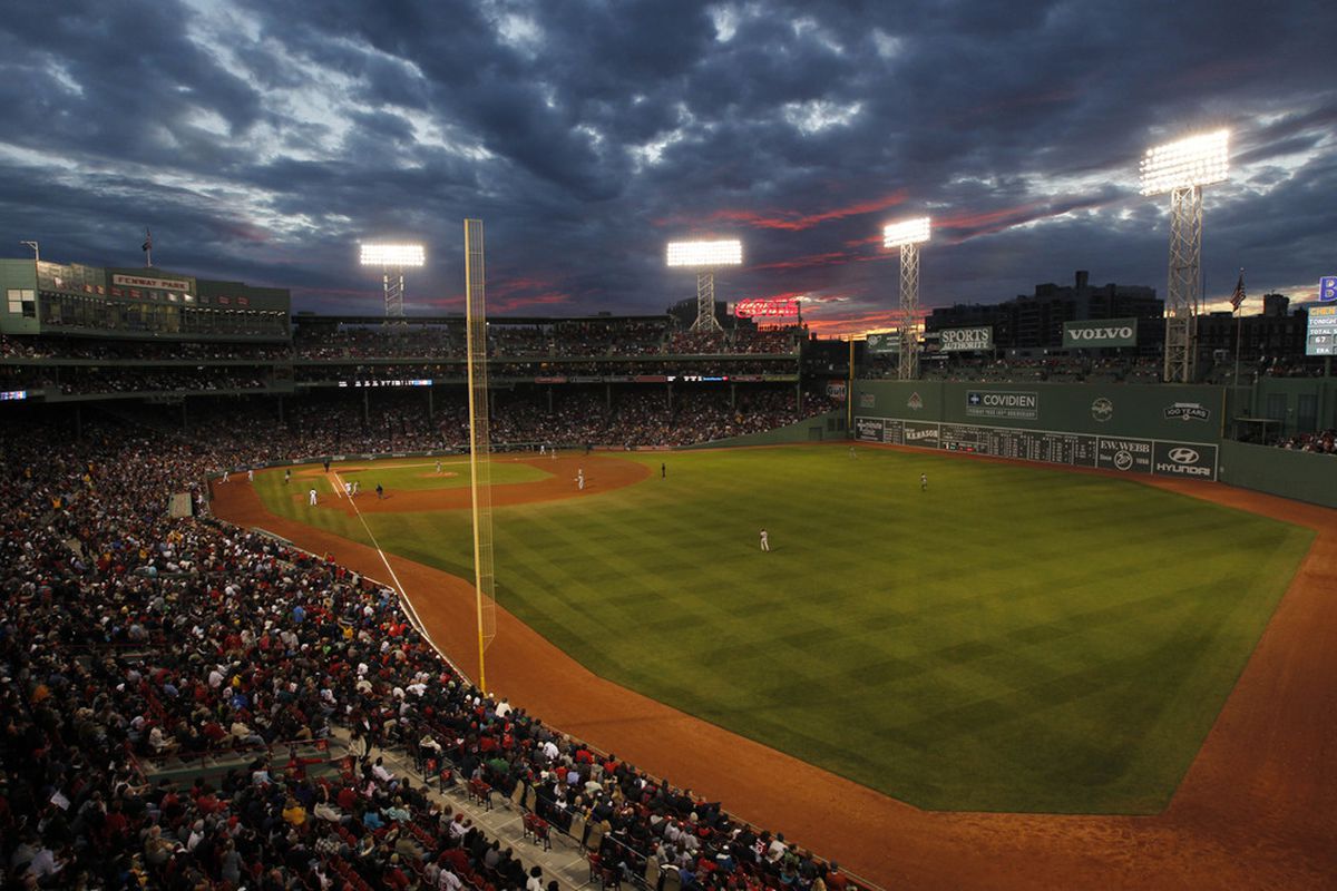 Boston, MA, USA; A general view of Fenway Park during the fifth inning of the game between the Boston Red Sox and the Baltimore Orioles.  Mandatory Credit: Greg M. Cooper-US PRESSWIRE