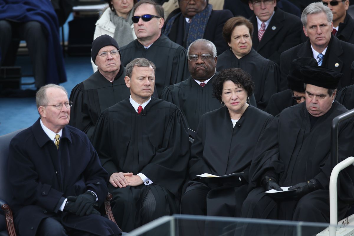 Scalia (right) attends Obama's second swearing in.
