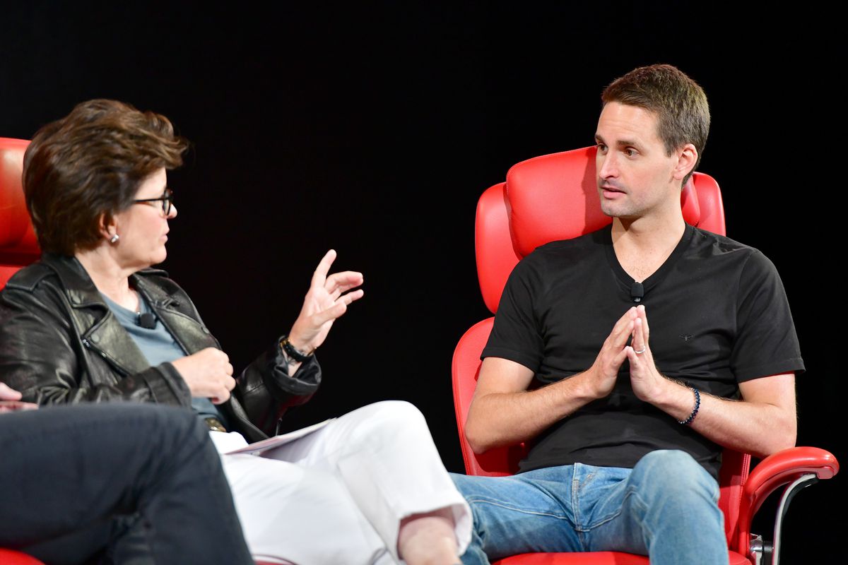 Snap CEO Evan Spiegel speaks to Kara Swisher at the 2022 Code Conference.