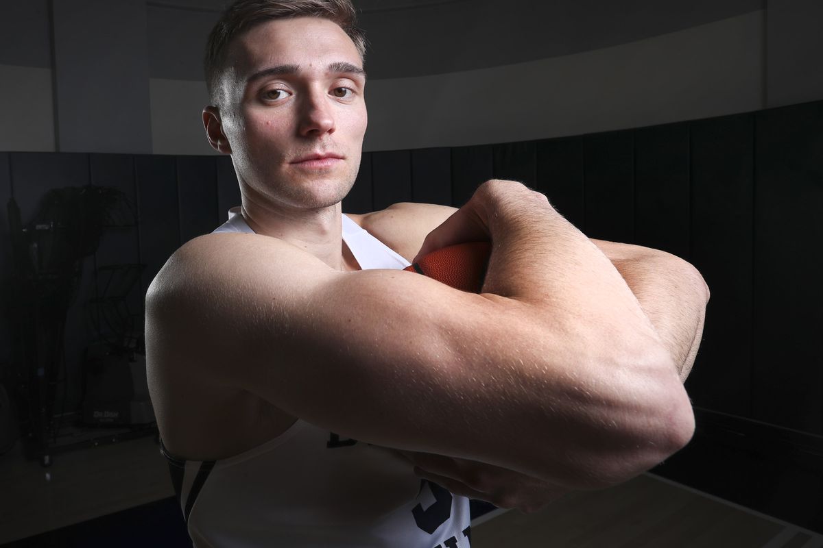 BYU’s Jake Toolson at BYU’s basketball practice facility in Provo on Wednesday, Oct. 9, 2019.