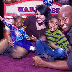 Johnathan Lee Iverson, far right, is ringmaster for Ringling Bros. and Barnum & Bailey Circus. Iverson travels the nation with his family. Family members pictured include his 1-year-old daughter Lila, from left, his wife, Priscilla Iverson and his 5-year-old son Matthew.