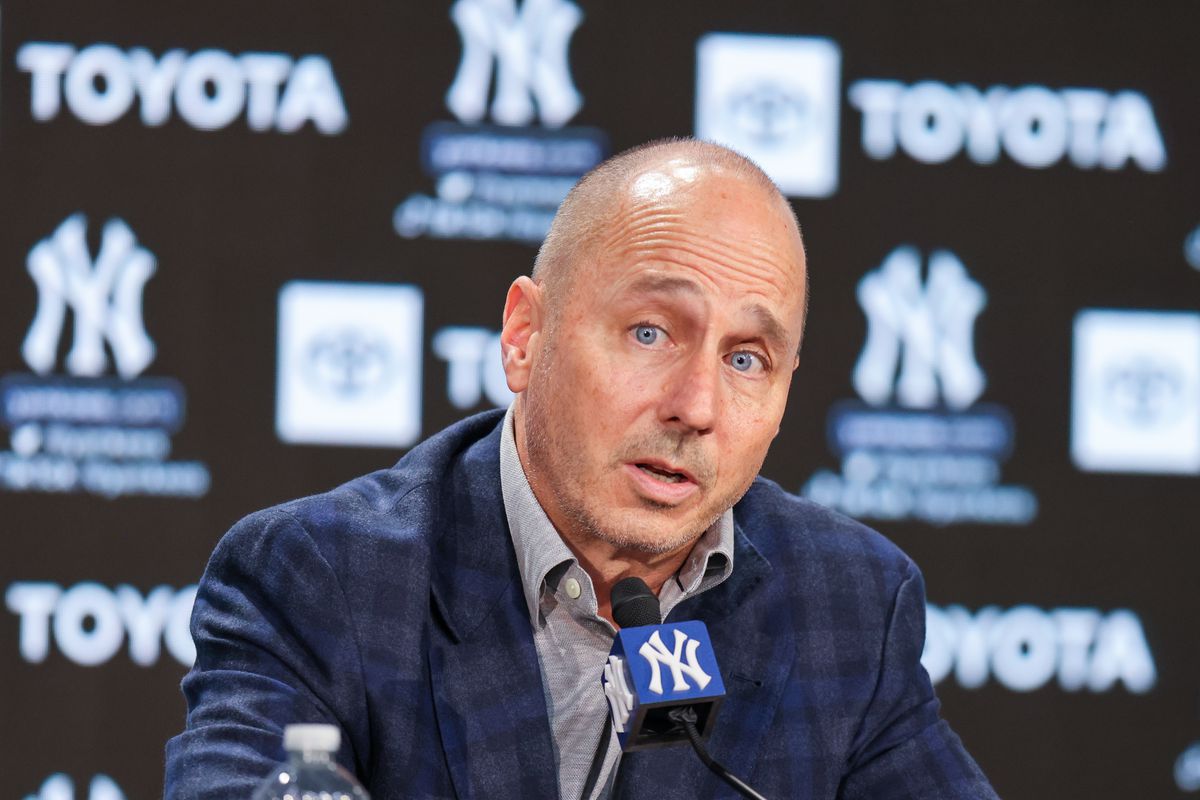 New York Yankees GM Brian Cashman at press conference