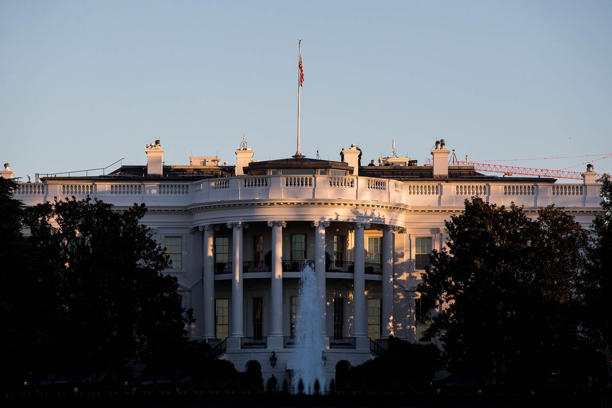 White House at sunset
