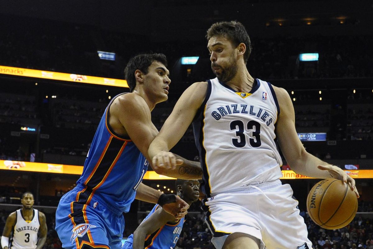 Marc Gasol's ability to score on Steven Adams and the OKC bigs will continue to be vital to Grizzlies victories.