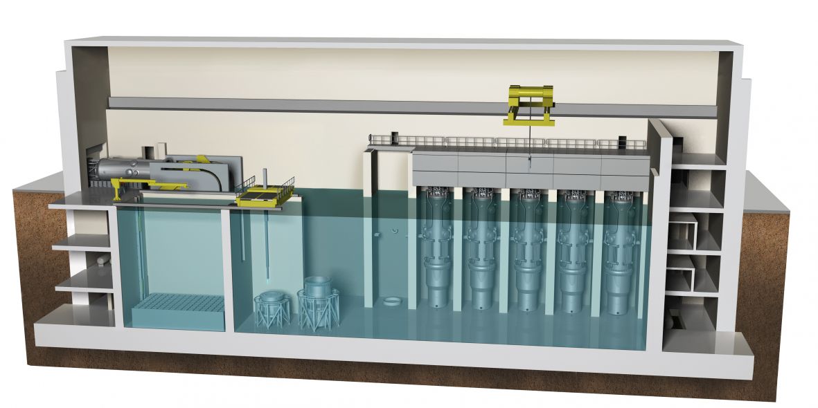 A “power reactor building” from SMR startup NuScale.