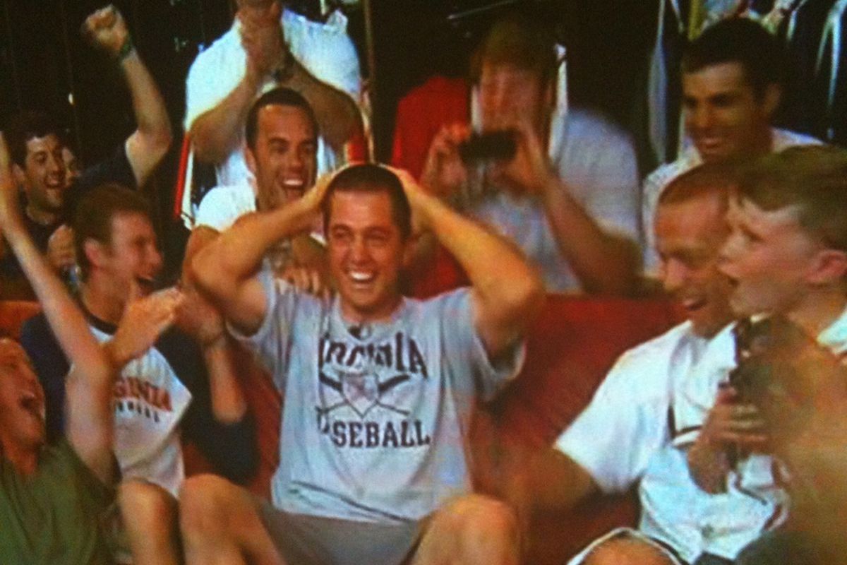 Virginia junior LHP Danny Hultzen's reaction to being selected to Seattle Mariners as overall No. 2 in MLB Draft