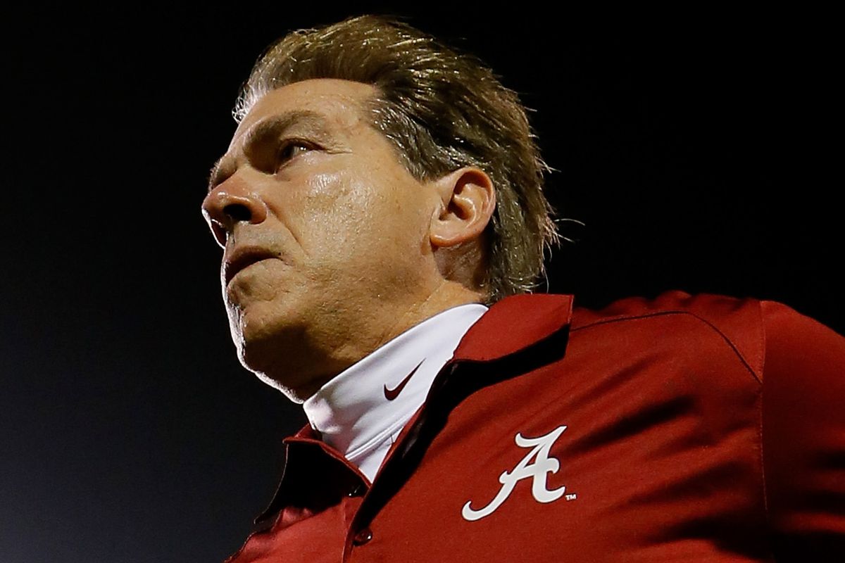 Nick Saban - grandfather. But not going soft in his old age.