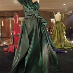 FIDM student and emerging designer Erica Williams's emerald gown.