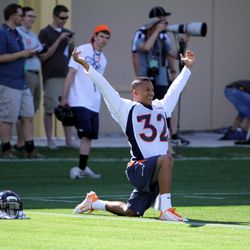 Broncos CB Tony Carter takes it all in during day one of training camp
