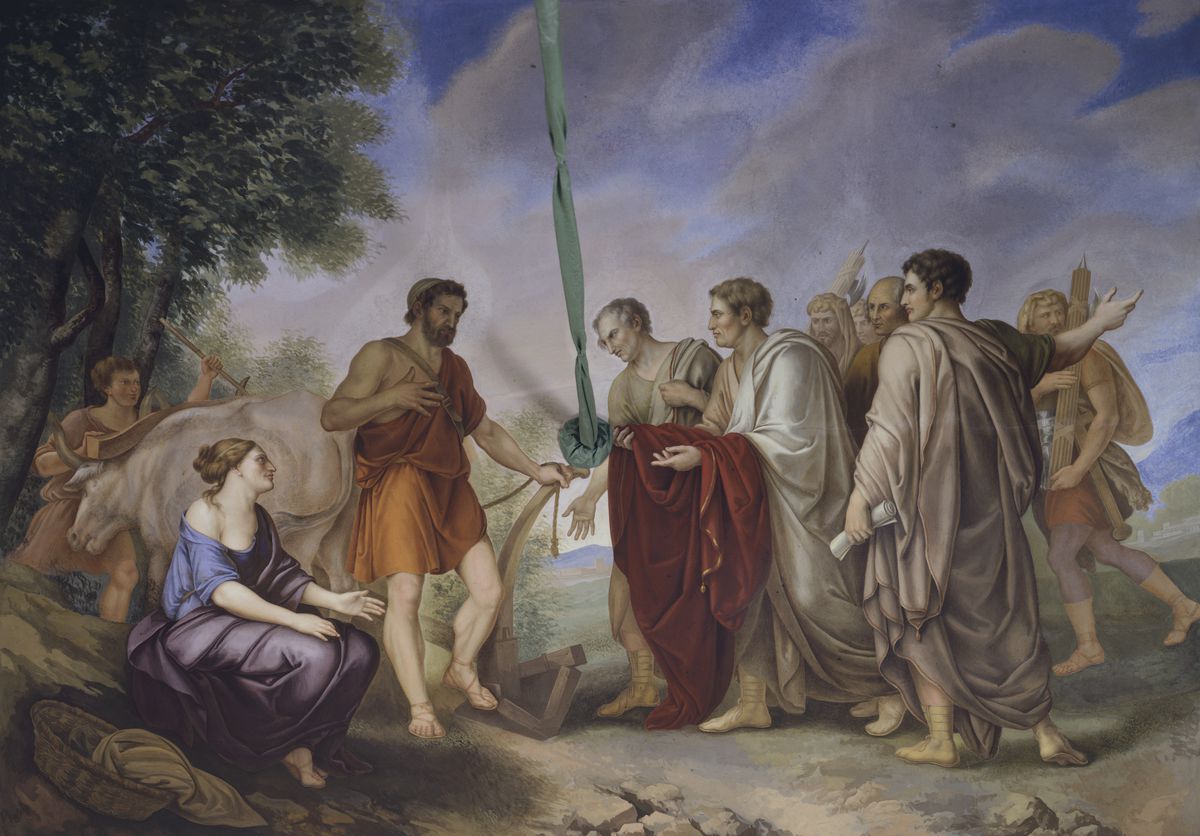 Cincinnatus receiving Roman Senate