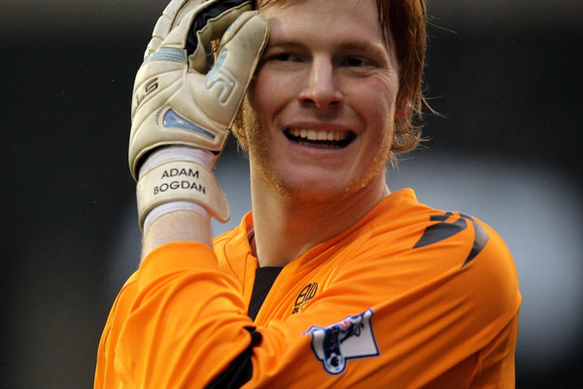 LONDON ENGLAND - FEBRUARY 20:  Adam Bogdan of Bolton during the FA Cup sponsored by E.ON 5th Round match between Fulham and Bolton Wanderers at Craven Cottage on February 20 2011 in London England.  (Photo by Paul Gilham/Getty Images)