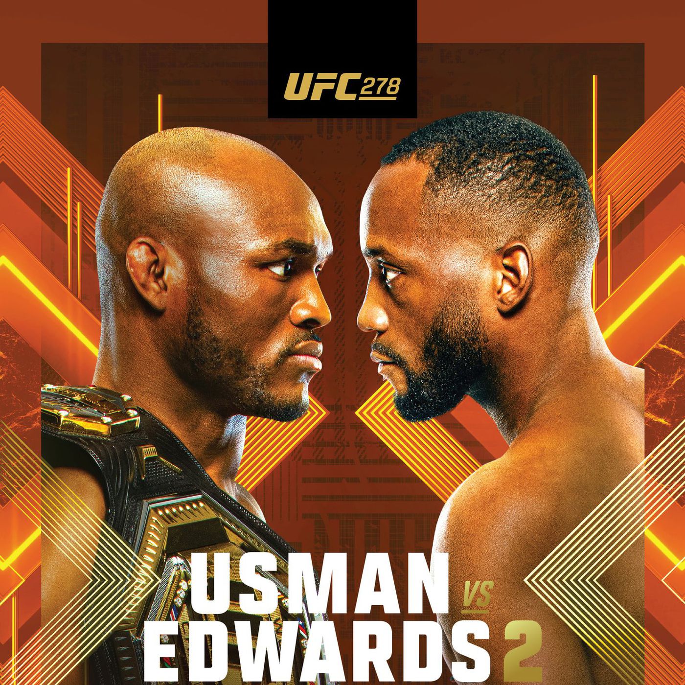 UFC 278 poster pic is 'bringing the heat' for Usman vs. Edwards 2 in Salt Lake City - MMAmania.com