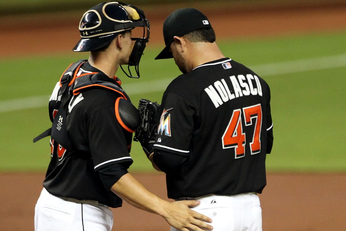 Ricky Nolasco and the rest of the Marlins' pitching staff may need more consoling once regression to the mean hits.