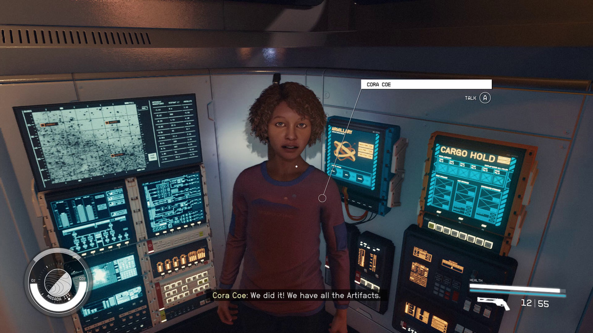 Cora Coe talks to the player in Starfield