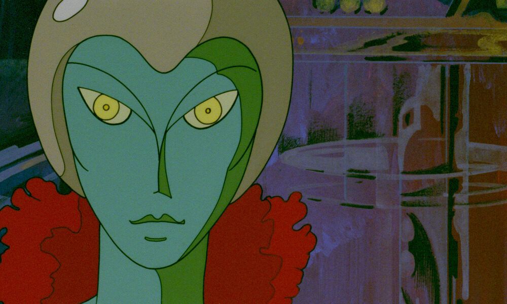 The green-skinned alien Alma in Delta Space Mission.
